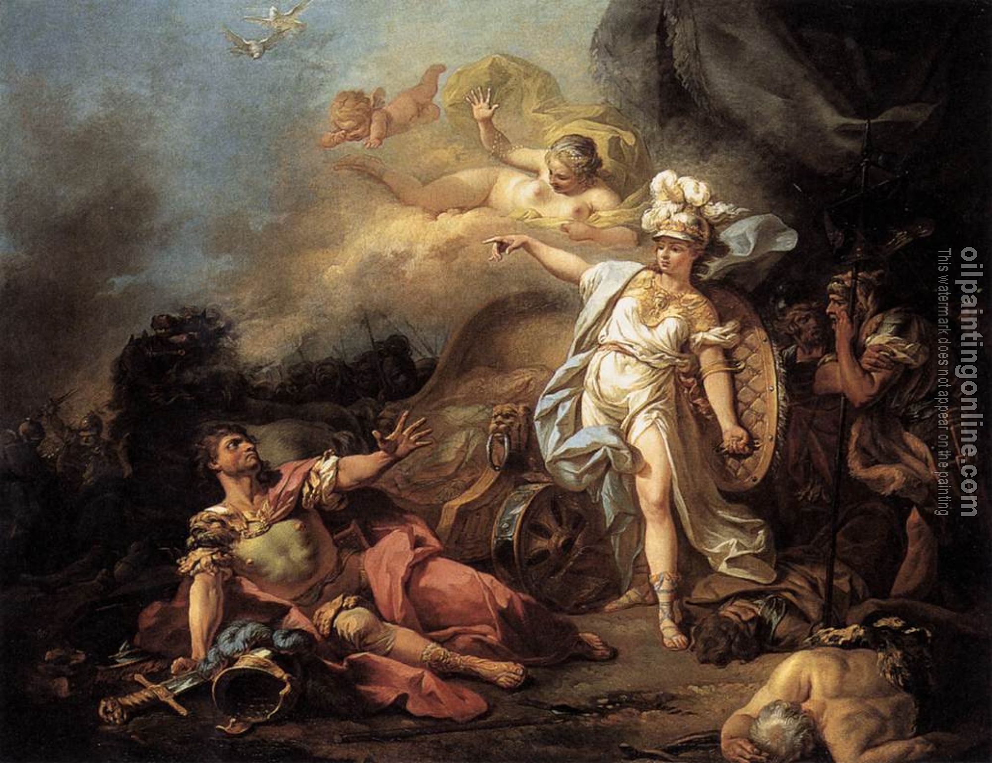 David, Jacques-Louis - The Combat of Mars and Minerva